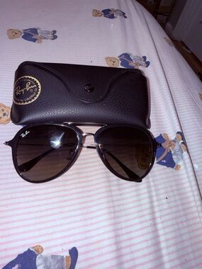 Ray-Ban Black Frame Sunglasses with Dark Smoke Lenses